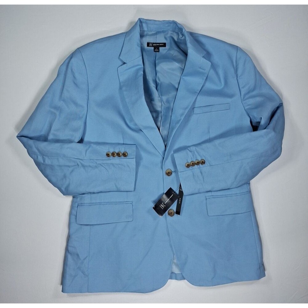 INC International Concepts Men's L Slim Light Blue Stillwater Blazer Jacket NWT